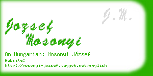 jozsef mosonyi business card
