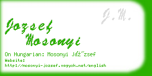 jozsef mosonyi business card